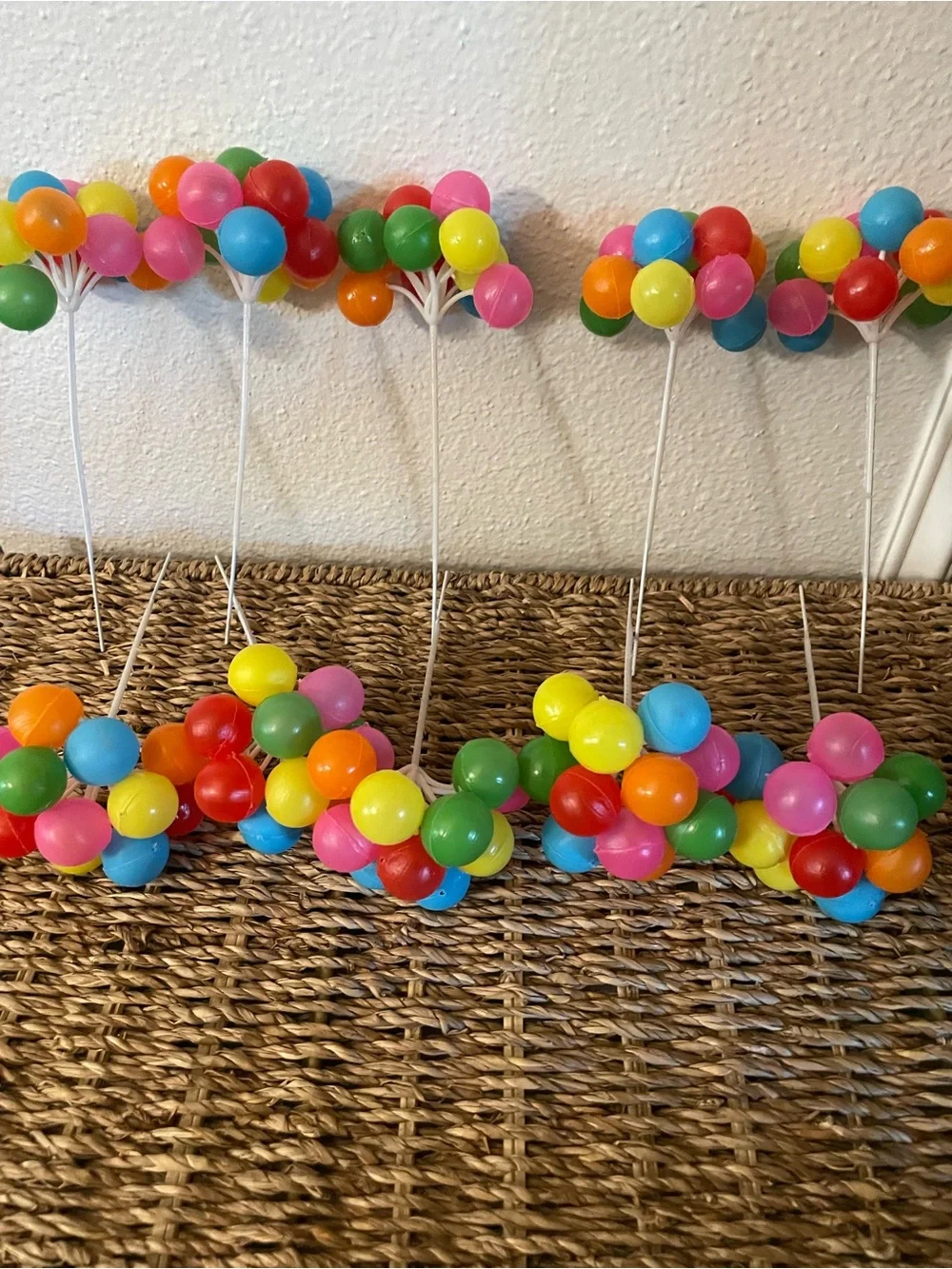 Vintage Balloon Bunch Cake Decorations set of 10!